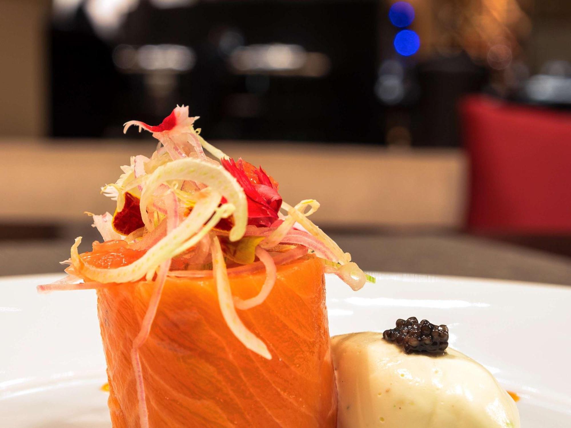 Sofitel Montevideo Casino Carrasco & Spa Bagian luar foto Salmon and caviar